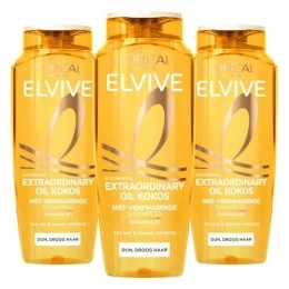 3xLOralElviveExtraordinaryOilShampooKokos250ml