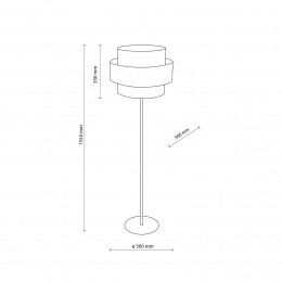 TKLightingCalistovloerlampjutecilindernaturelbruinhoogte155cm