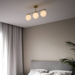 NordluxPlafondlampGrant3-lampsmessing