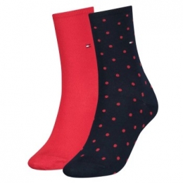 TommyHilfiger2stuksWomenDotSockActie