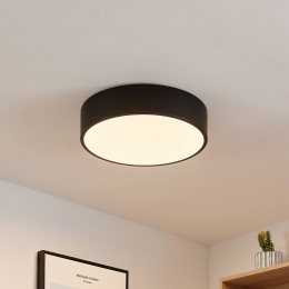 LindbyLEDplafondlampSimera30cmzwartwit