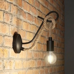 WandlampLucandeRopinazwarthenneptouwhoogte25cm
