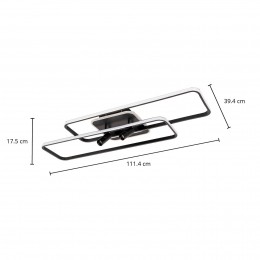 LucandeTivalLEDplafondlamplangzwart