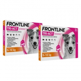 2xFrontlineTri-ActAntiVlooienenTekenDruppelsS3pipetten