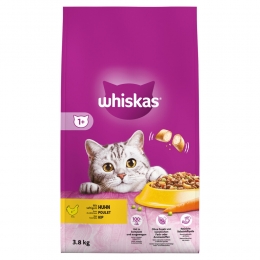 3xWhiskas1AdultKattenDroogvoerKip38kg