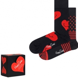 Happysocks2stuksILoveYouHeartsGiftBoxActie