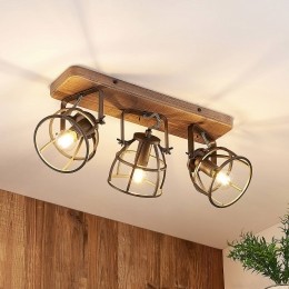 LindbyplafondspotRutger52cm3-lampshoutkooiE14