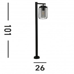 SearchlightTuinpadverlichtingIP44zwarthoogte100cmmetaal
