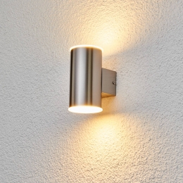 LindbyMorena-roestvrijstalenbuitenwandlampmetLEDs