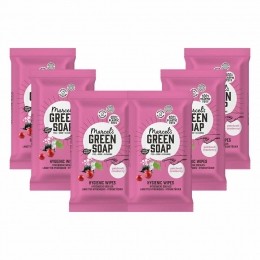 6xMarcelsGreenSoapSchoonmaakdoekjesPatchouliCranberry60stuks