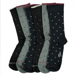 Topeco6stuksMenBambooPrintedSocksActie
