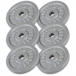 HalterschijvenSet-Bundel-30kg6x5kg-Gietijzer-30mm-GorillaSports