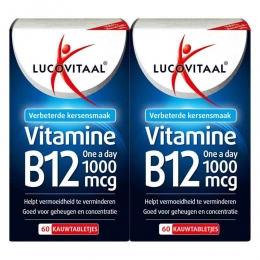 GratisVerzending2xLucovitaalVitamineB121000mcg60kauwtabletten