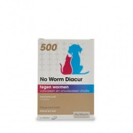 NoWormDiacur500OntwormingHondenKat10tabletten