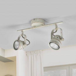 LindbyplafondspotLeonor2-lampswitmetaal32cm