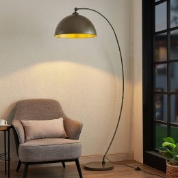 LindbybooglampJoneragrijsmetaalE27185cmhoog