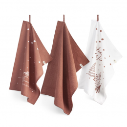 WalraKerstTheedoekenHanddoeken-HelloWinter-3stuks-Terra