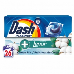 DashWasmiddelcapsules4in1PodsKatoenFris26stuks