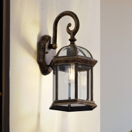 LindbybuitenwandlampAdelisagoudantiekaluminiumhoogte39cm