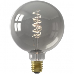 LeenBakker-CalexLED-globelamp-Titaniumkleur-E27-Glas-Grijs-H17Cm