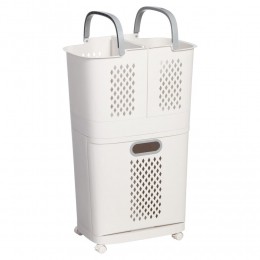 Wasmand3-Vakken70LiterBeige