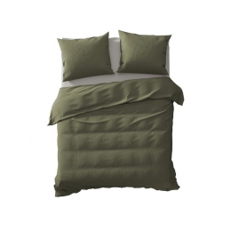 YellowDekbedovertrekKatoenCialdaarmygreen