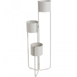 LeenBakker-PlantenstandaardTrapani-Licht-90x30x30Cm-Metaal-Grijs