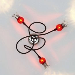 SerienLightingserienlightingPoppydeck3-lampszwartrubyrood