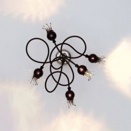 SerienLightingserienlightingPoppydeck5-lampszwartpaars