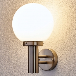 LindbybuitenwandlampNadaroestvrijstaalglas32cmhoogE27
