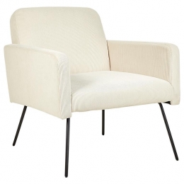 Beliani-NARKEN-Fauteuil-Lichtbeige-Corduroy