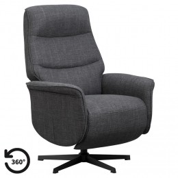 LeenBakker-RelaxfauteuilBoaz-ElektrischVerstelbaar-Antraciet-Stof-Grijs-84x72x113Cm