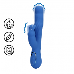 LovelineWiggleRabbitVibratorJetsetBlue24cm
