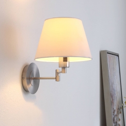 LindbywandlampPola30cmnikkeluitschuifbaartextiel
