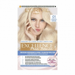3xLOralExcellencePureBlondePermanenteHaarkleuring01UltraLichtNatuurlijkBlond
