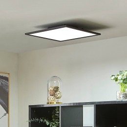 LindbyLEDpaneelLaminzwart40cmCCTdimbaarafstandsbediening