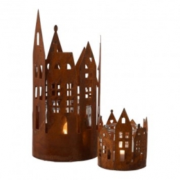 Roestighuisjemetkaarsglas