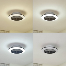 LindbyLEDplafondventilatorMamutizwartstil55cm