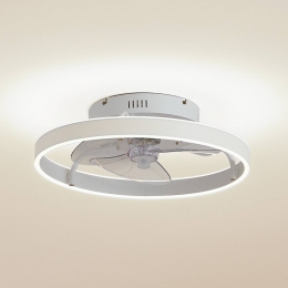 LindbyLEDplafondventilatorMomituwitaluminium50cm