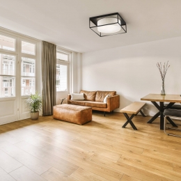 FISCHERHONSELCarreplafondlamp50x50cmstoffenkapwit