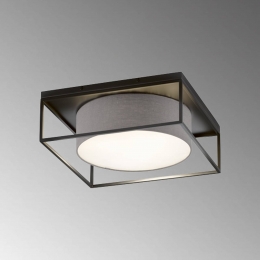 FISCHERHONSELPlafondlampCarre60x60cmstoffenkapgrijs