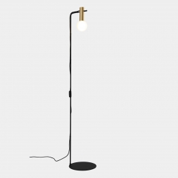 LEDS-C4NudeSingleCurvedvloerlampgoudzwart