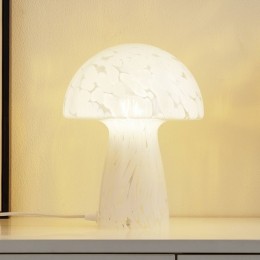 LindbyHubitafellampwitglas22cmpaddestoelvorm