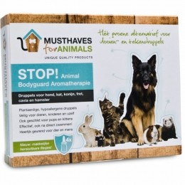 STOPAnimalBodyguardAromatherapieAntiVlooienenTekenDruppelsHondenKat4x8ml