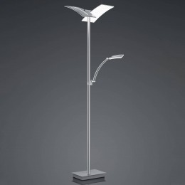 HELLLEDvloerlampDualmetleeslampjenikkel