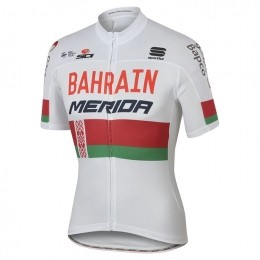 BAHRAIN-MERIDAFietsshirtmetkortemouwenWit-Russischekampioen2017voor
