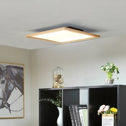 LucandeLEDplafondlampJoren52cmhoutCCTafstandsbediening