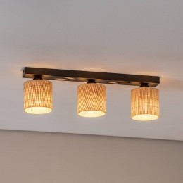 LuminexPlafondlampAdelinerotanlampenkappen3-lampslang