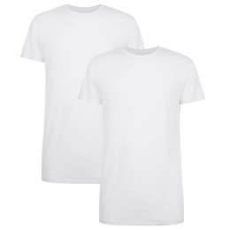 BambooBasicsRondeHalsT-shirtsRubenLongFit2PackWhiteL