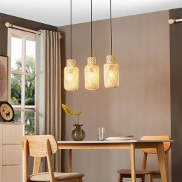 LindbyVenorahanglamplangwerpig3-lamps15cmbamboe